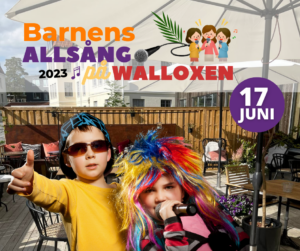 Barnens Allsång på Walloxen i Knivsta. Arrangeras av Scenkonstnärerna i samarbete med Bistro Larsson och Visit Knivsta.